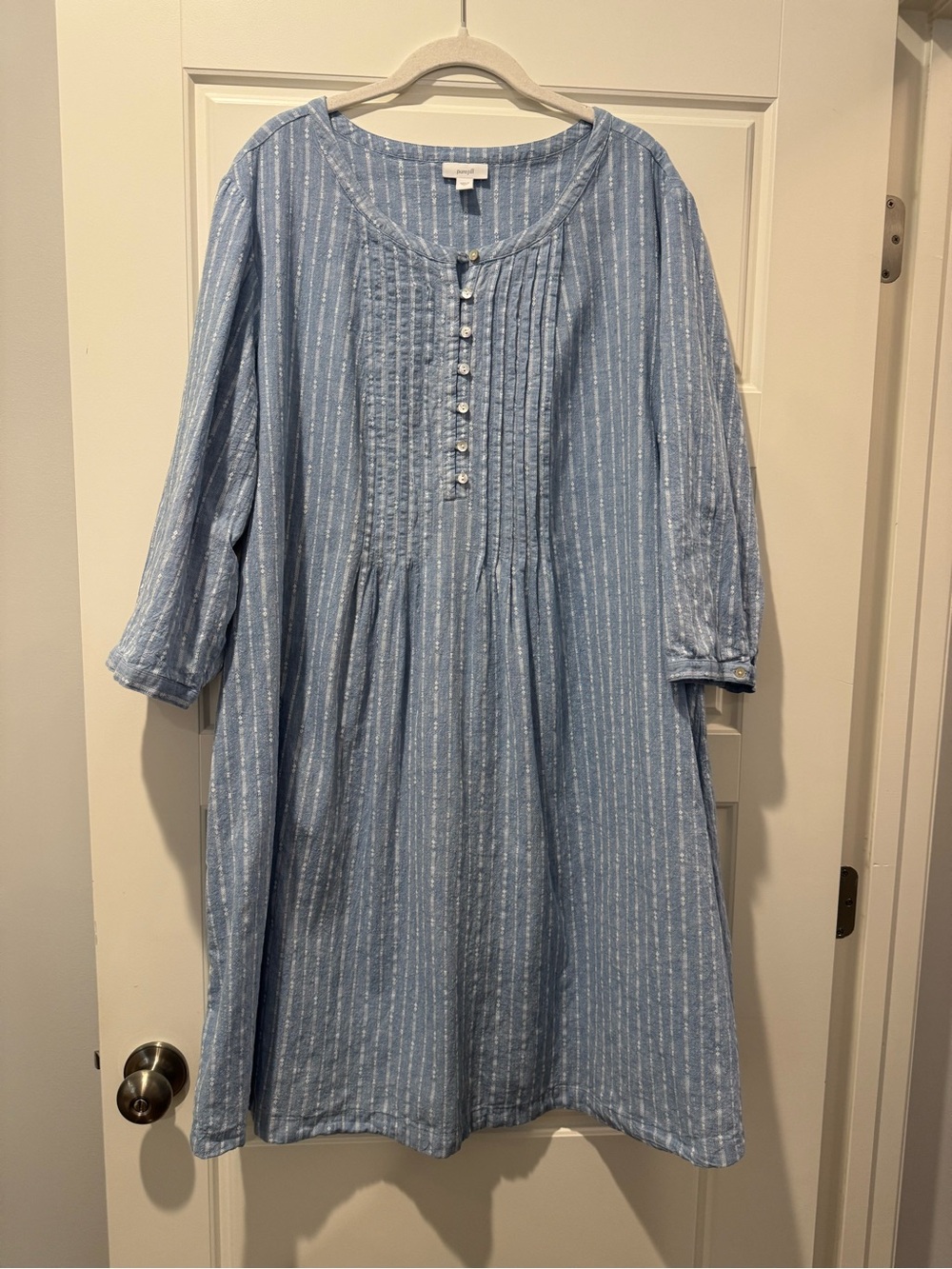 J. Jill 3X Blue/White Cotton Tunic or Short Dress